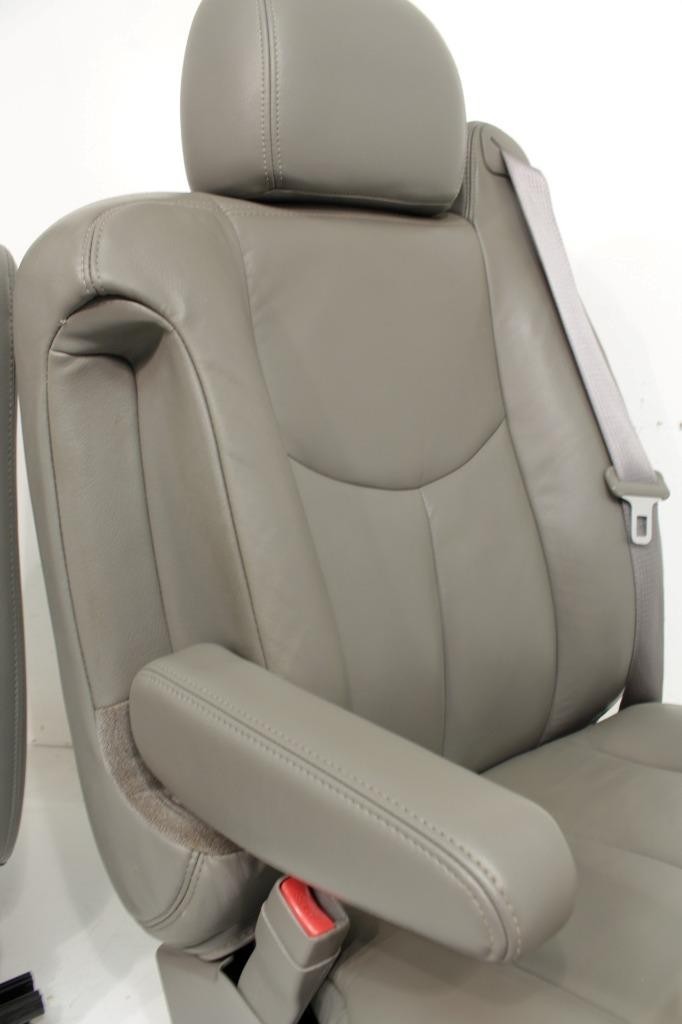 99 - 06 Silverado Sierra Tahoe Yukon Heated Power Leather Seats Pewter Gray OEM