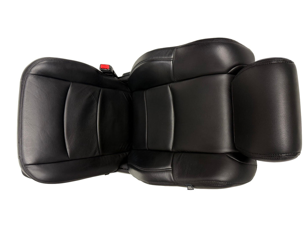 2002 - 2018 Dodge Ram Seats Set, Crew Cab Katzkin Black Leather Powered Heated