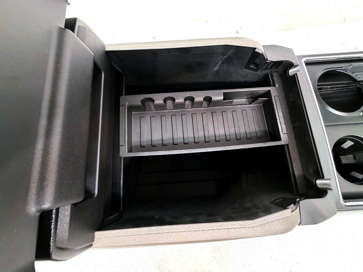 15-22 F150 Super Duty Center Console & Install Kit w/o Shifter Gray Leather XLT