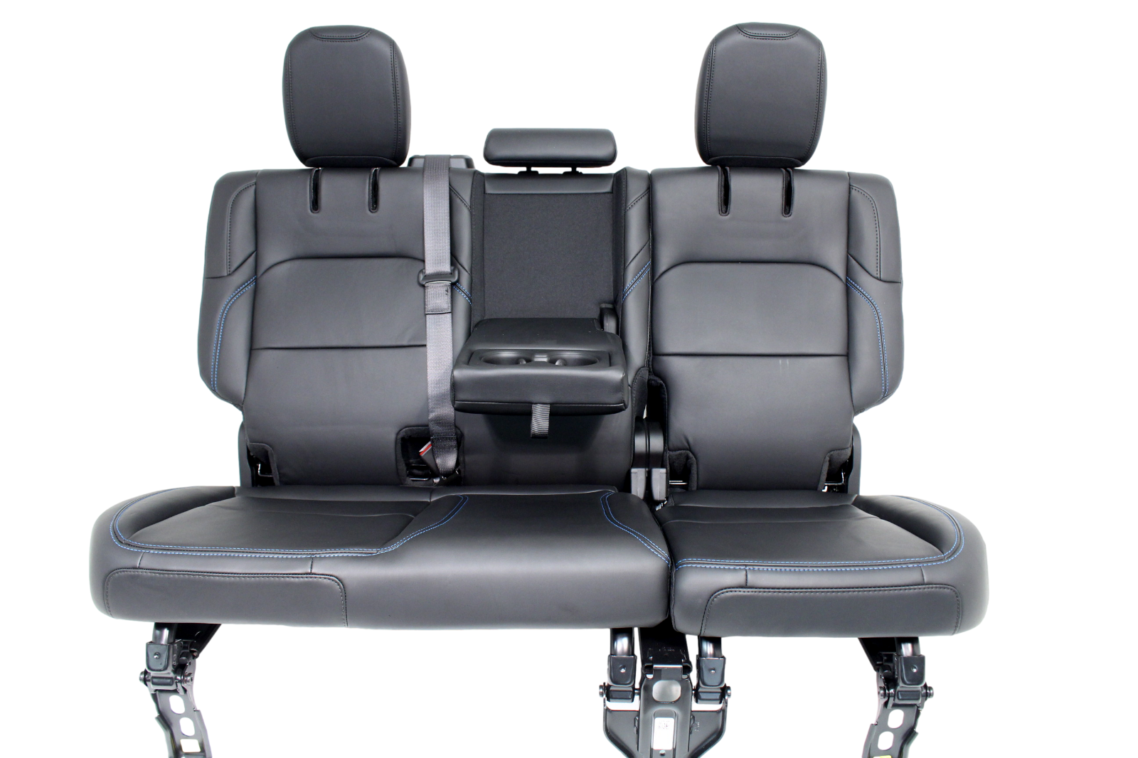 21-25 Jeep JL JLU 4xE Wrangler Back Seats, Black Nappa Leather Surf Blue Stitch