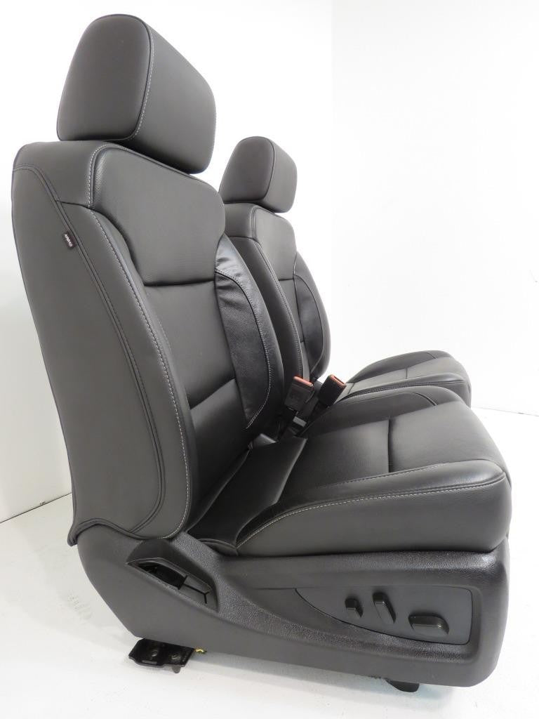 2014 - 2019 GM Sierra Silverado LTZ Seats, Front Rear Black Leather, Heat & Cool