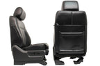 1999 - 2016 Ford Super Duty Front Seats, Lariat Black Leather, Power Heat Cool