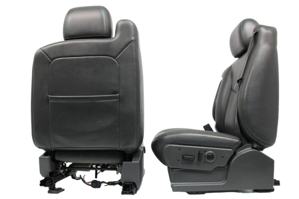 99-07 Sierra Silverado Front Seats, Dark Pewter Leather, Power 2-Way Lumbar
