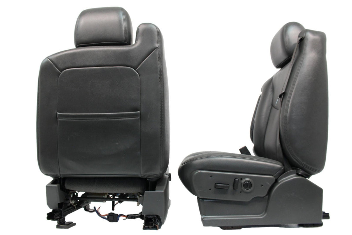 99-07 Sierra Silverado Front Seats, Dark Pewter Leather, Power 2-Way Lumbar