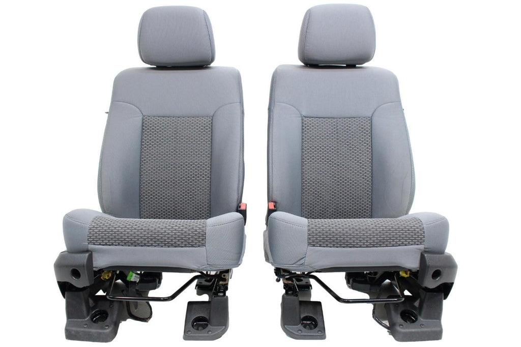 2011 - 2016 Ford Super Duty Front Seats, XL Gray Cloth Manual Fits 99+ F250 F350
