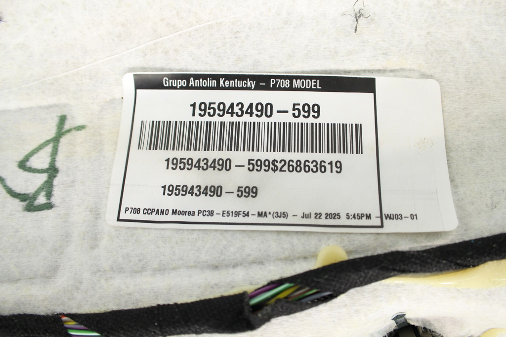 2023 - 2026 Ford Super Duty Headliner, Platinum Smoked Truffle w/ Harness OEM
