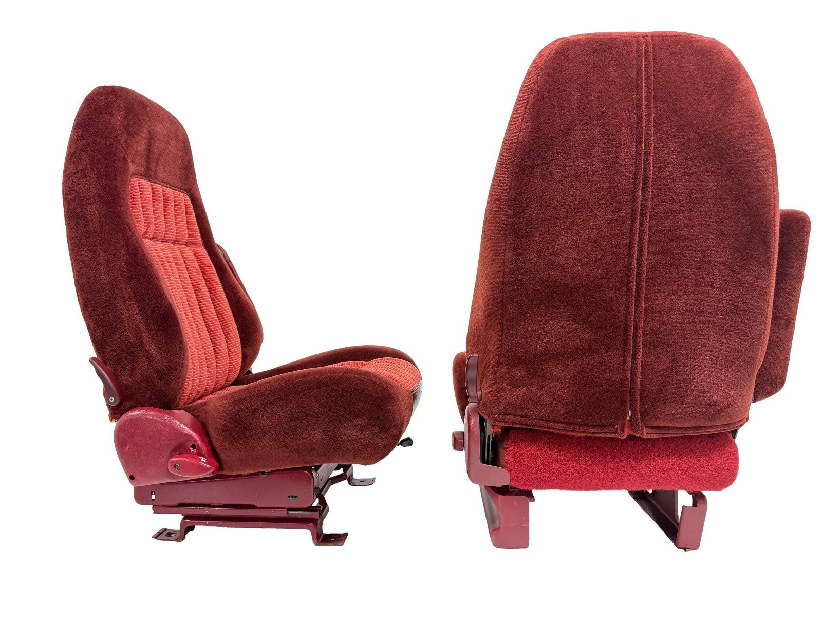 88-94 Chevy GMC Silverado Suburban C/K OBS Front Seats, Captains Chairs Red