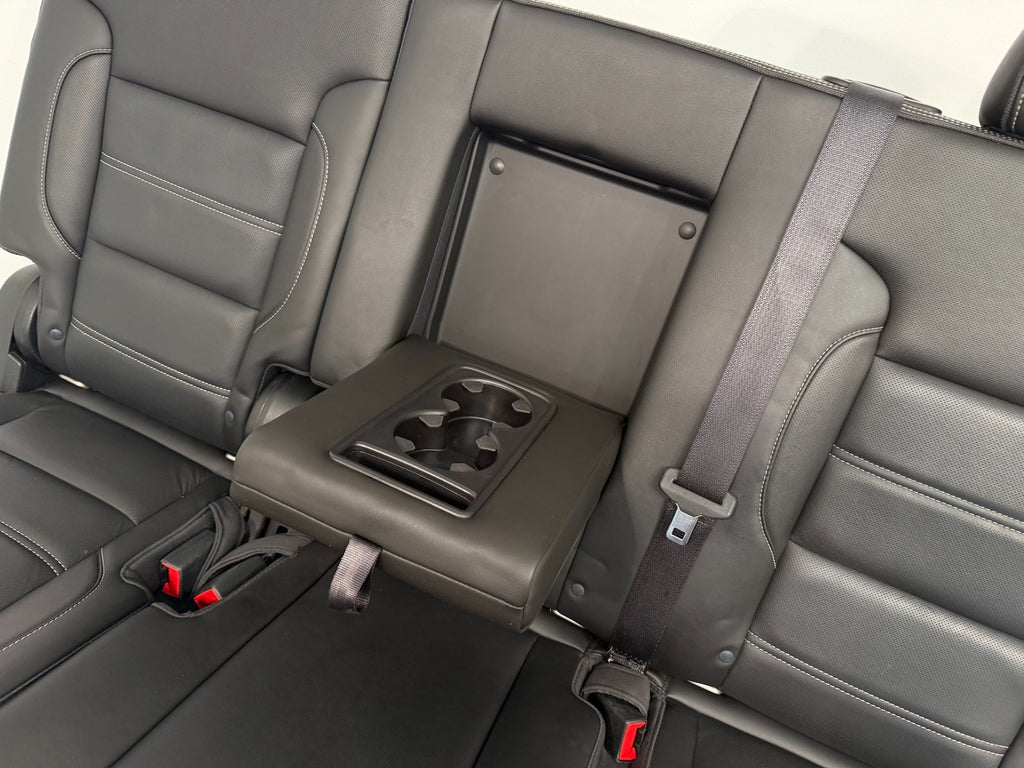 2015 - 2020 Yukon XL Denali 2nd Row Bench Seat, Black Leather OEM Powered Heated