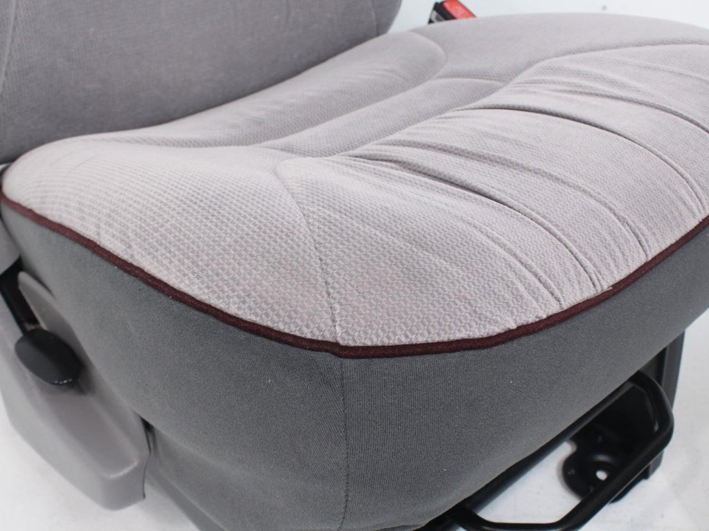 Ford Econoline Front Bucket Seats, Powered Gray Cloth w/ Folding Armrests, 1997+
