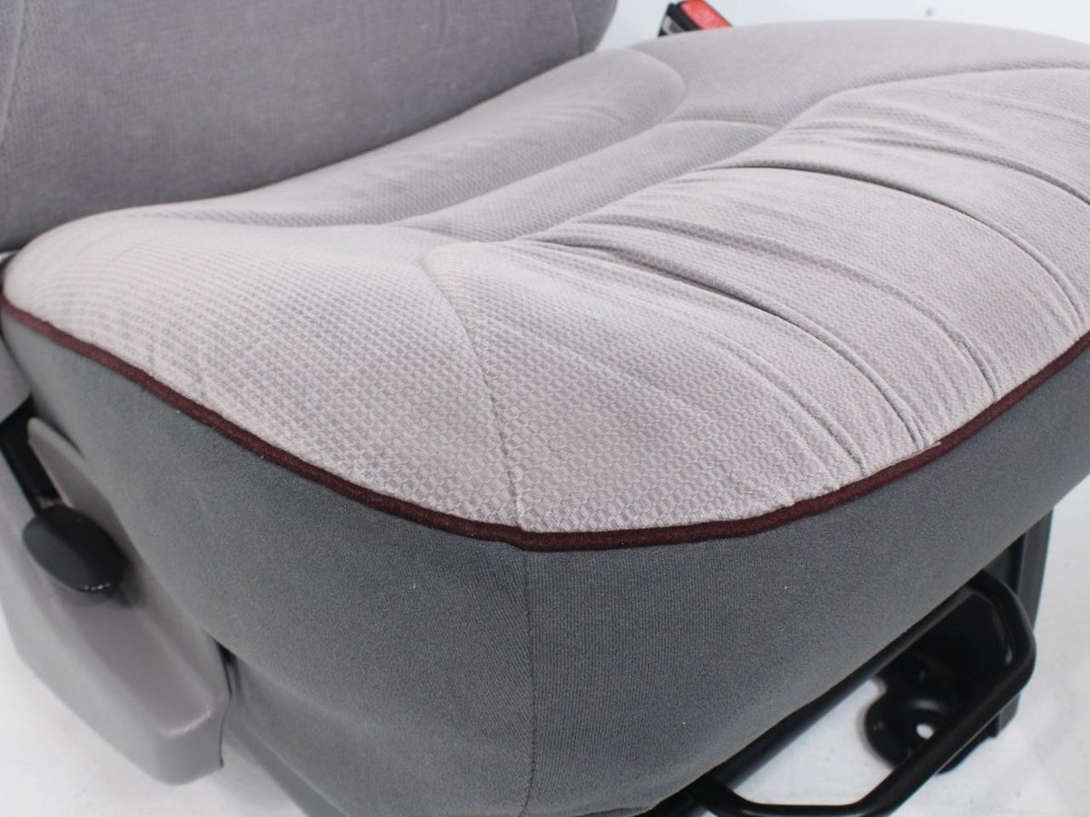 Ford Econoline Front Bucket Seats, Powered Gray Cloth w/ Folding Armrests, 1997+