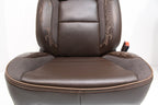2019 - 2025 Ram 1500 Longhorn Saddle Leather Heated & Cooled Front Seats Takeout