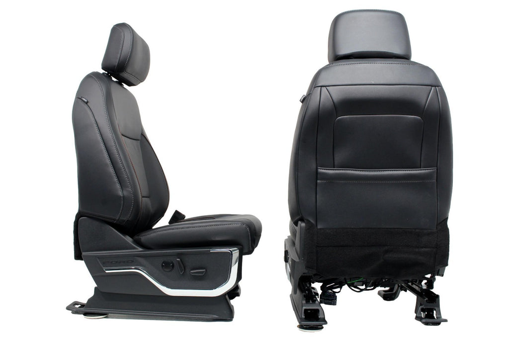 2023+ Ford Super Duty Seats Set, Crew Lariat Sport Black Leather Brown NEW