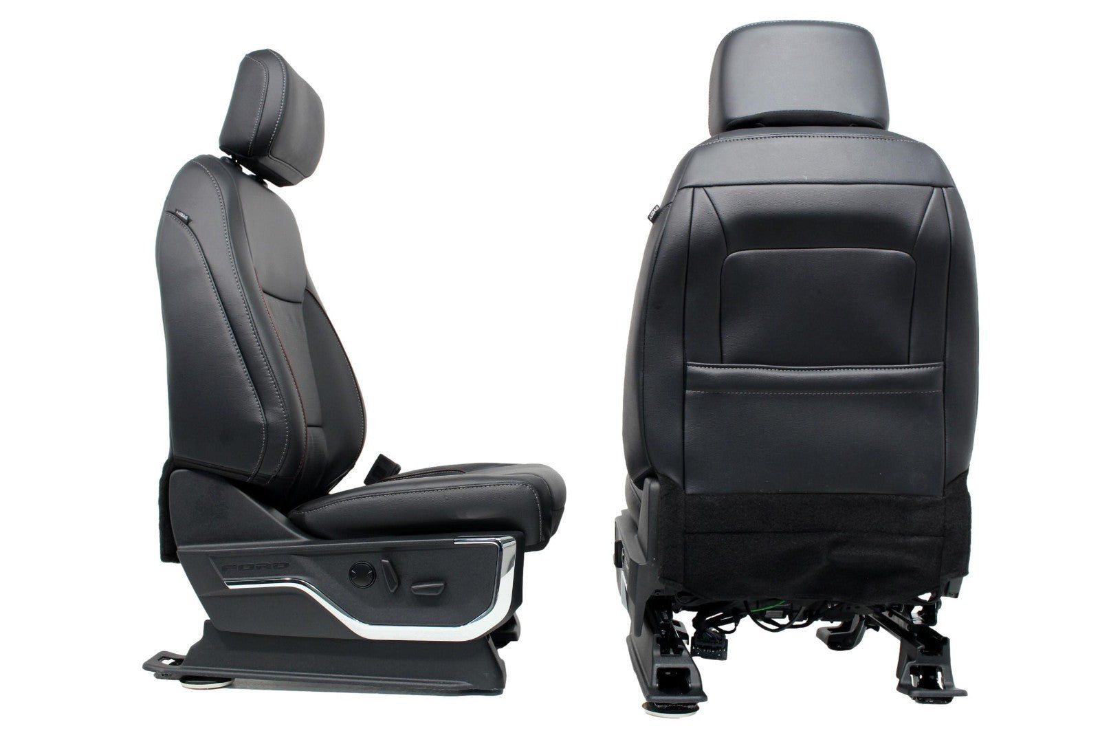 2023+ Ford Super Duty Seats Set, Crew Lariat Sport Black Leather Brown NEW