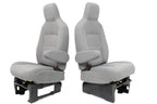 Ford Econoline Front Bucket Seats, Gray Cloth w/ Folding Armrests, Fits 1997+