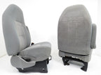 Ford Econoline Front Bucket Seats, Gray Cloth w/ Folding Armrests, Fits 1997+