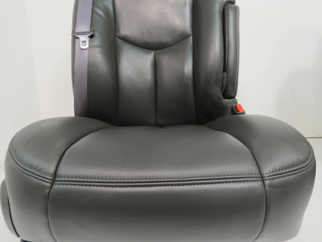 2003 - 2007 Sierra Silverado HD Seats, Dark Pewter Leather, Full Set Crew Cab