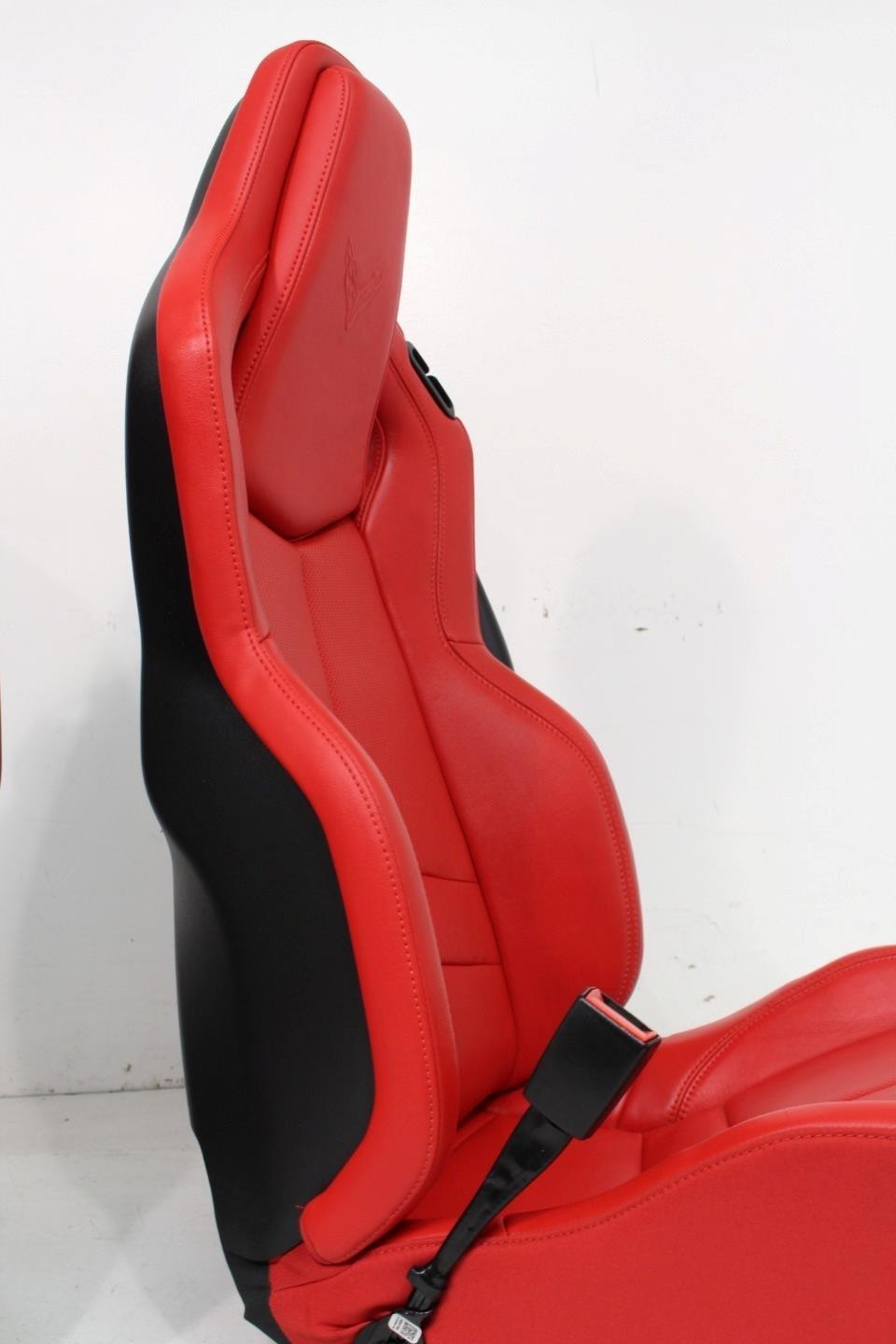 2020 - 2025 Chevy Corvette C8 Seats GT1 Adrenaline Red Leather 8-Way Power