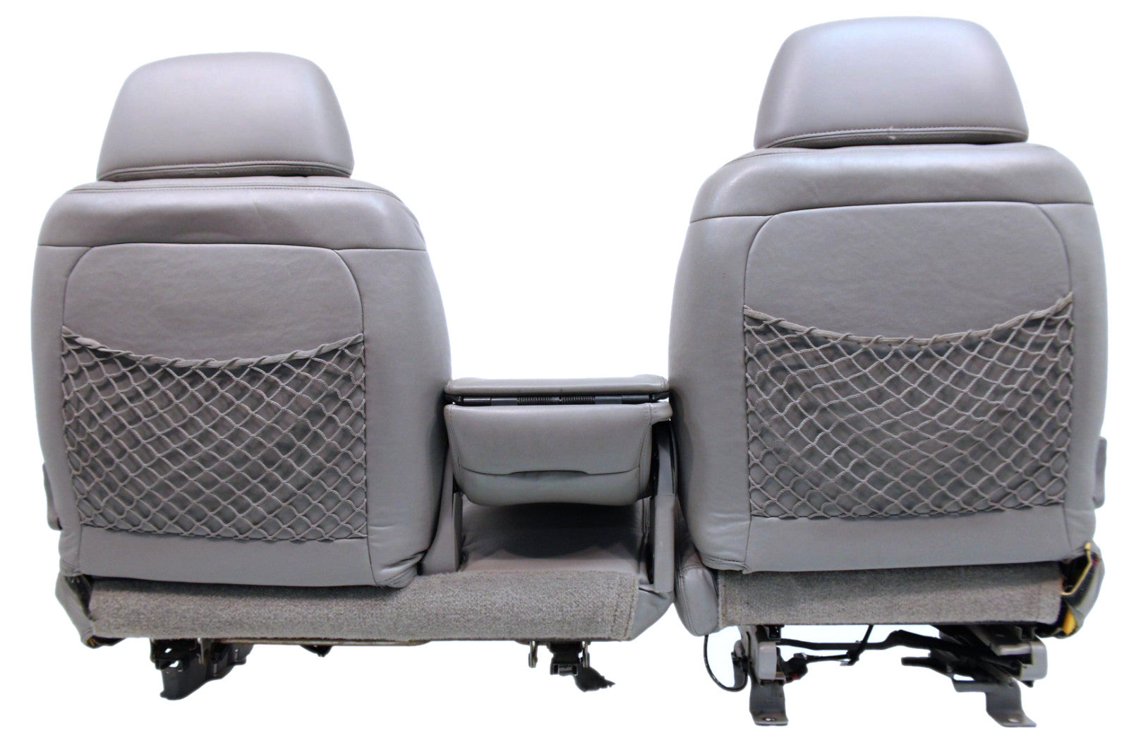 1995-2000 Tahoe Sierra Silverado Seats 60-40 Bench Gray Leather Power w/ Folding