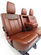 1999 - 2016 Ford Super Duty Seats Set, King Ranch Leather Power Heat Cool Crew