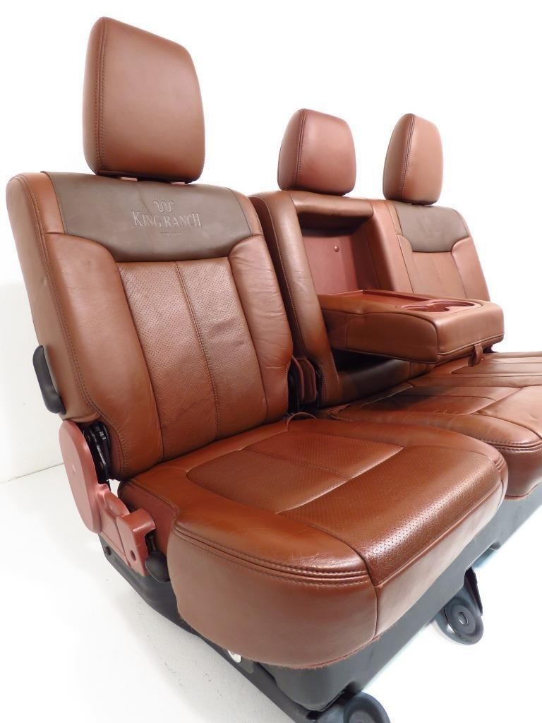 1999 - 2016 Ford Super Duty Seats Set, King Ranch Leather Power Heat Cool Crew
