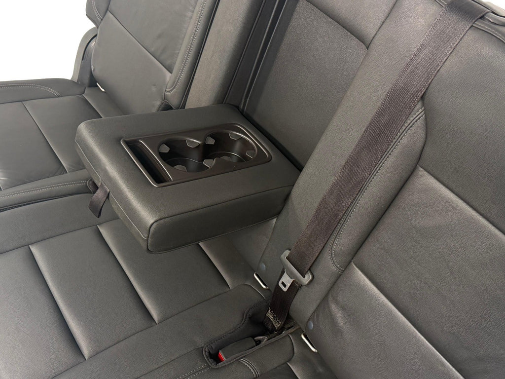 2021 - 2026 Chevy Tahoe Suburban 2nd Row Bench Seat, LT Black Leather Power Heat