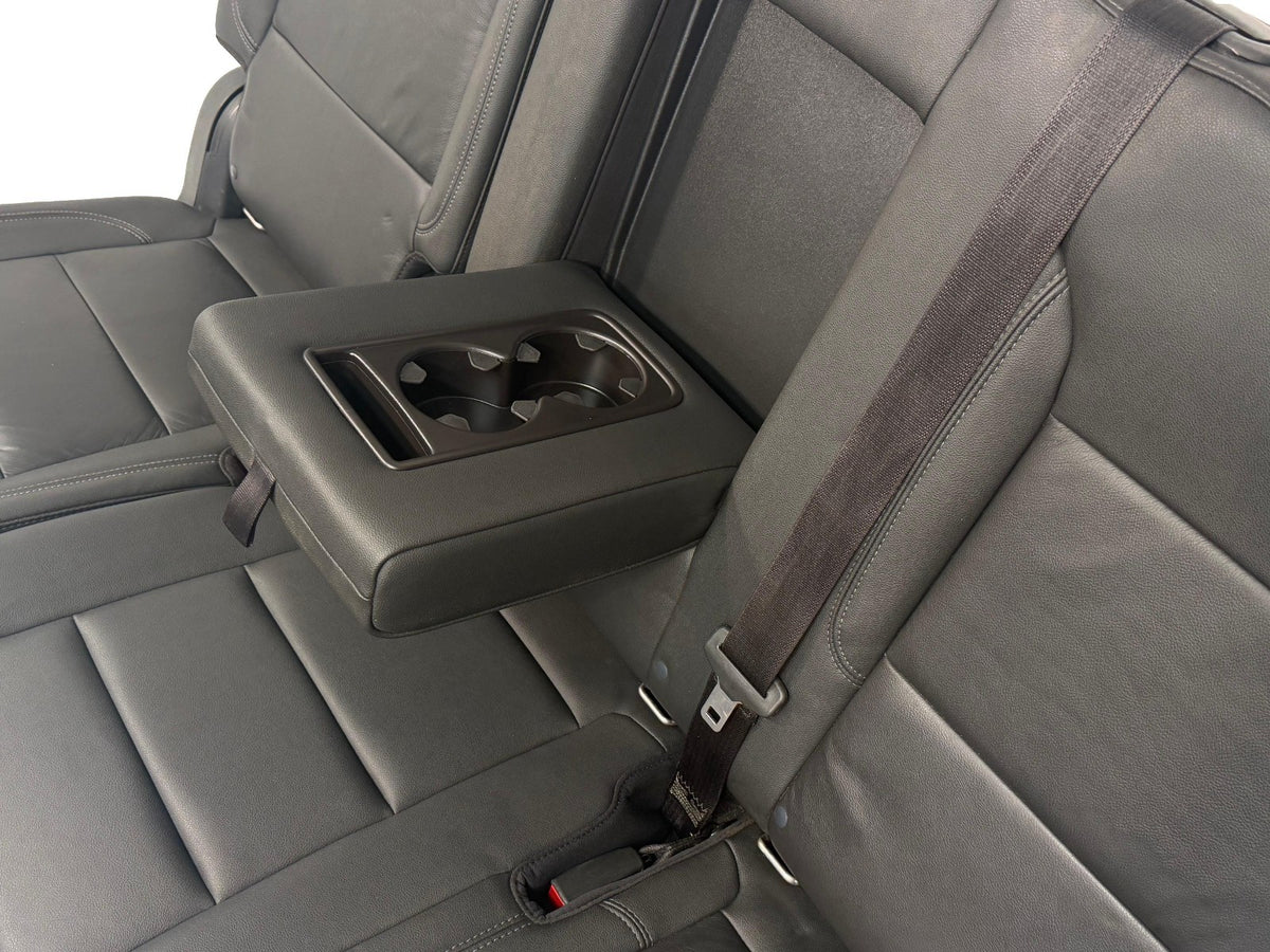 2021 - 2026 Chevy Tahoe Suburban 2nd Row Bench Seat, LT Black Leather Power Heat