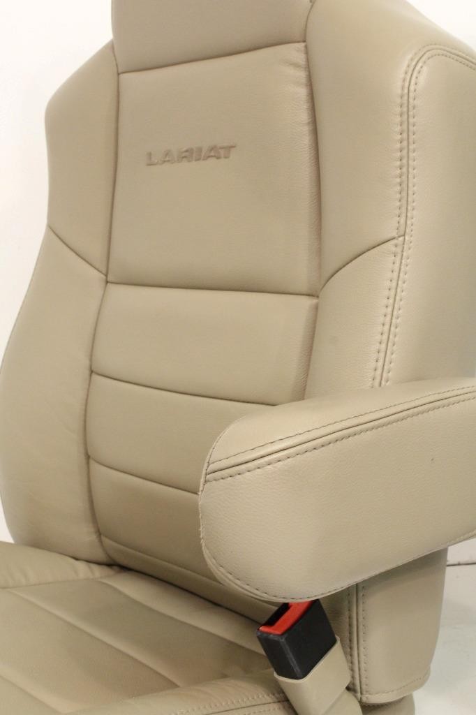 99-10 Ford F250 F350 Excursion Seats Tan Leather Power Front Bench Super Duty