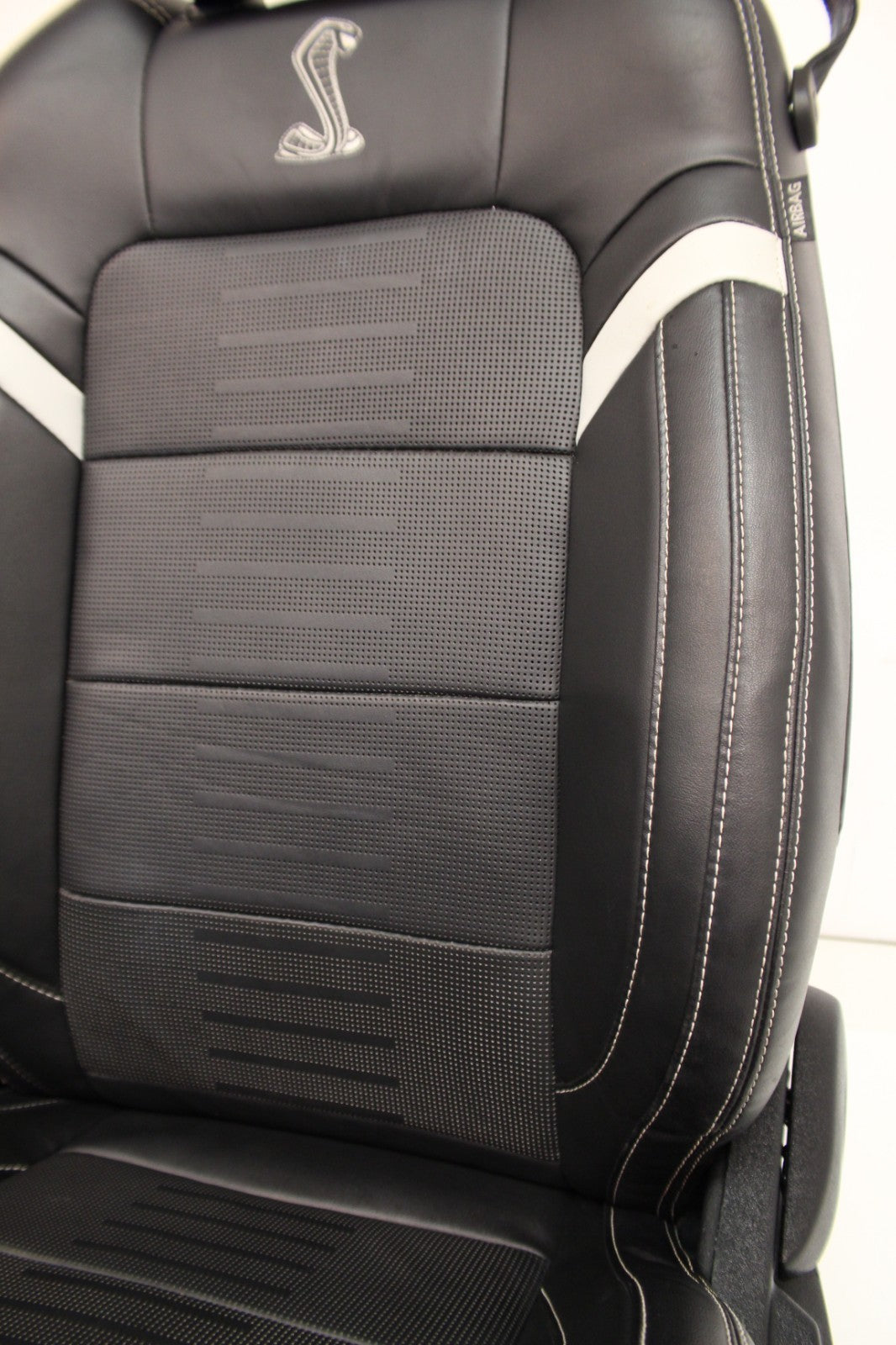 2015-2023 Ford Mustang Seats Set, Shelby GT500 Coupe Black Leather Heated Cooled