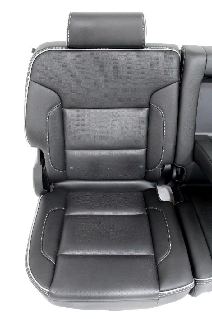 2014 - 2019 Sierra Chevy Silverado Seats Set, High Country Power Black Leather