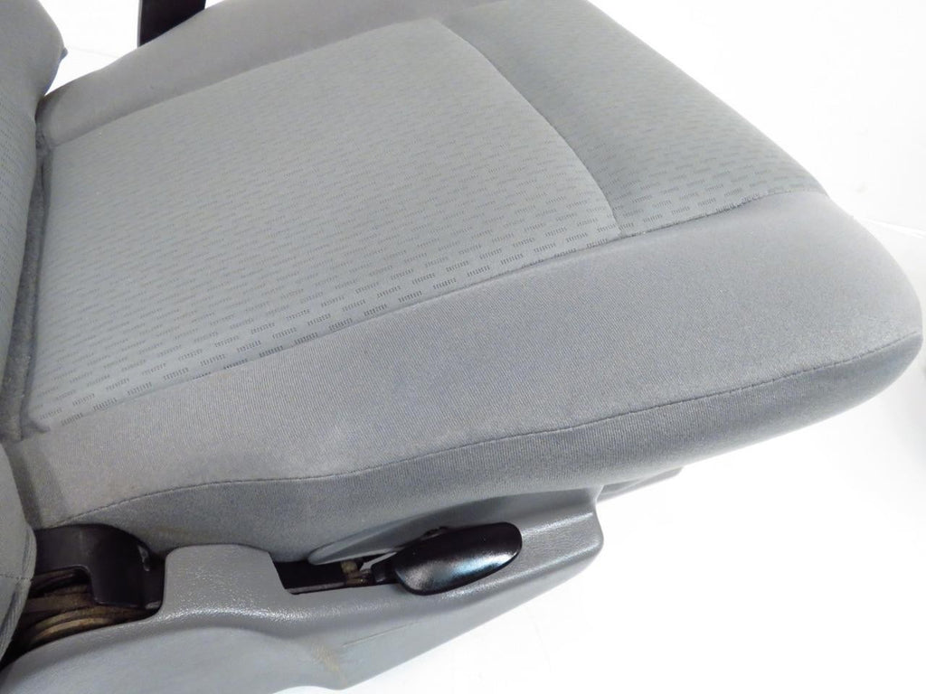 Ford Econoline Front Bucket Seats, Gray Cloth w/ Folding Armrests, Fits 1992+