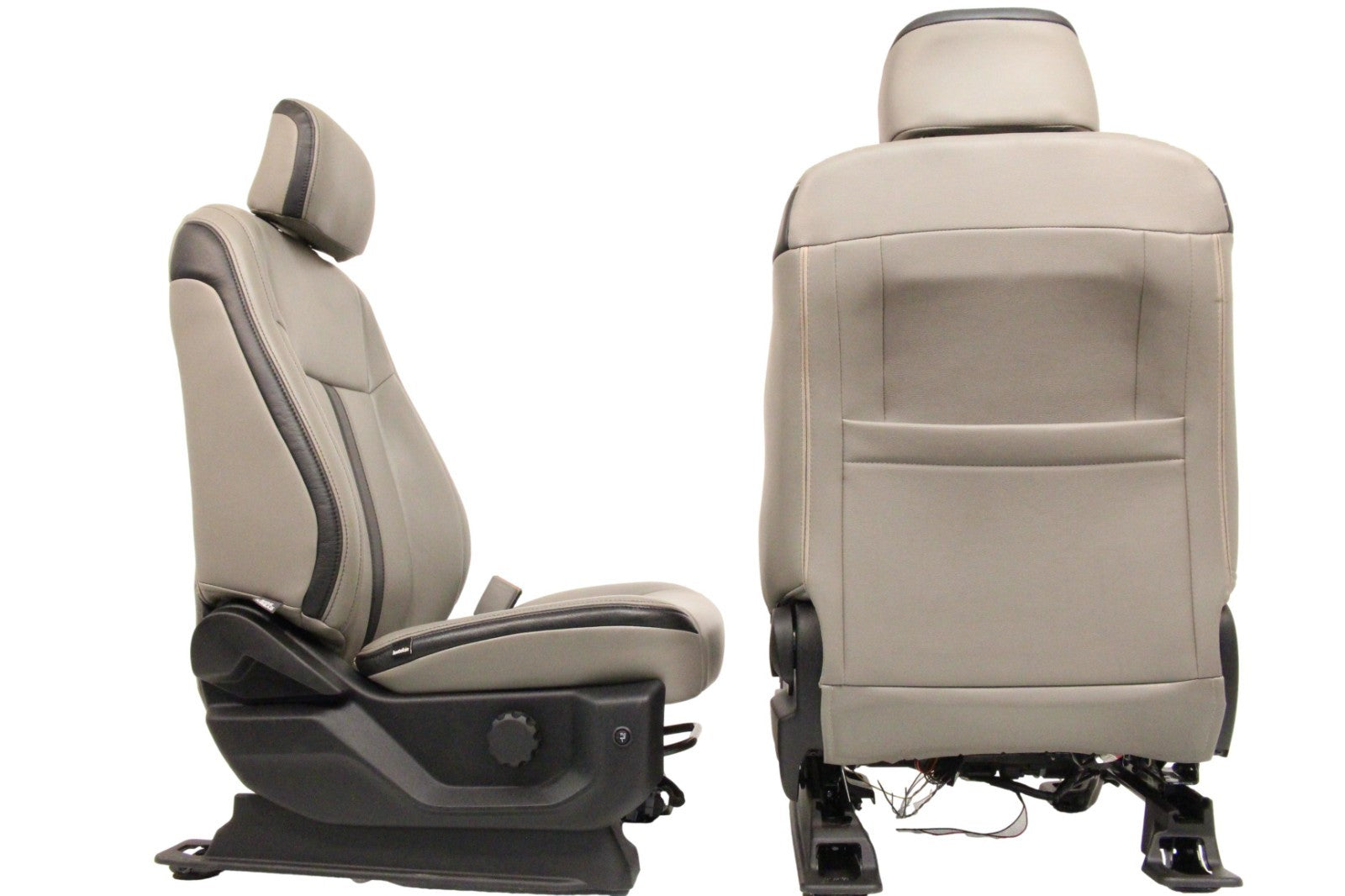 2015-2022 Ford F150 Super Duty Supercab Seats, XLT w/ Katzkin Earth Gray Leather