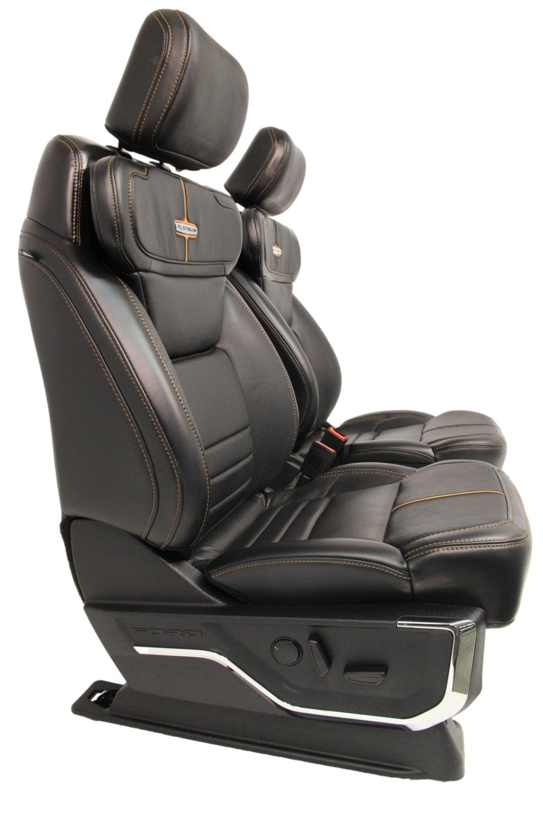 2023 + Ford Super Duty Platinum Seats Set, Black Leather Max Recline Massaging