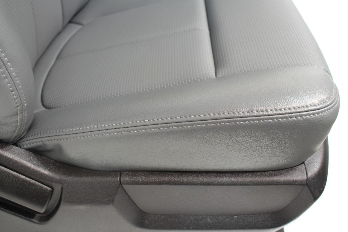 1999 - 2016 Ford Super Duty Front Seats, XL Steel Gray Vinyl Bench w/ Jumpseat