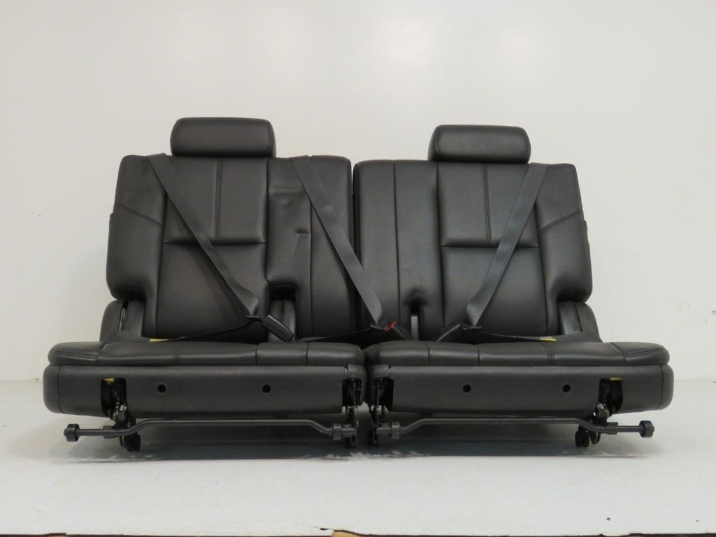 2007 - 2014 GMC Yukon Chevy Suburban Tahoe Third Row Seat, LT Black Leather Pair