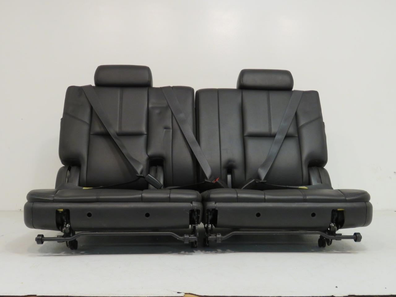2007 - 2014 GMC Yukon Chevy Suburban Tahoe Third Row Seat, LT Black Leather Pair