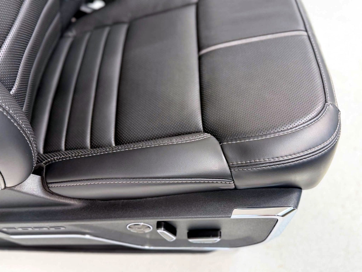 2021 - 2026 F-150 Super Duty Platinum Front Seats, Black Leather Gray Massaging
