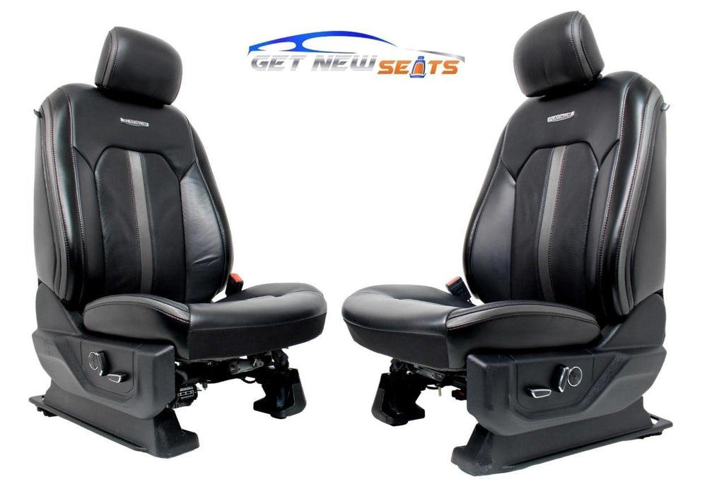 2015 - 2022 Ford F150 Super Duty Platinum Front Seats, Black Leather Heat & Cool