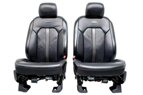 2015 - 2022 Ford F150 Super Duty Platinum Front Seats, Black Leather Heat & Cool