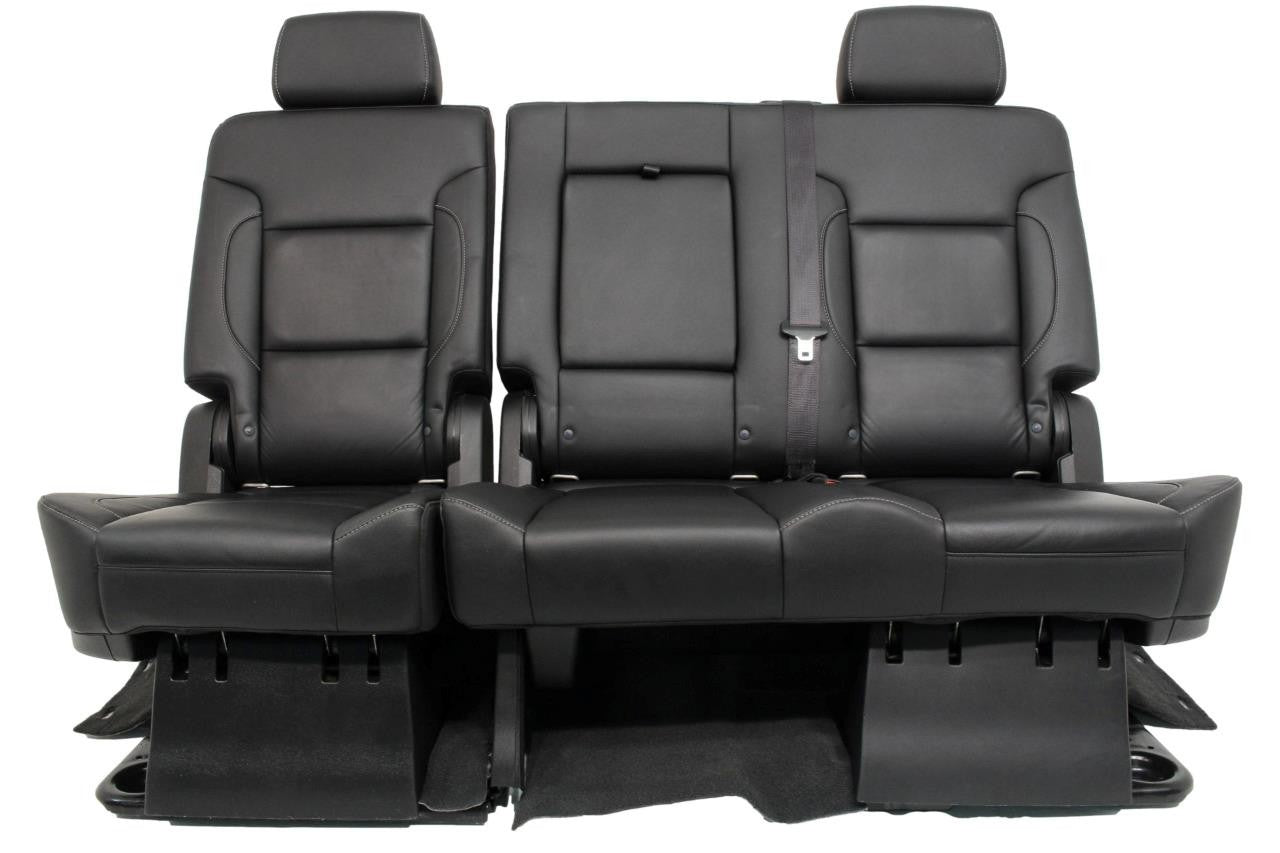 Chevy Suburban Rear Seats 70/30 Split Yukon XL Bench Seat Black Leather 2020-15