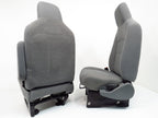 Ford Econoline Front Bucket Seats, Gray Cloth w/ Folding Armrests, Fits 1992+