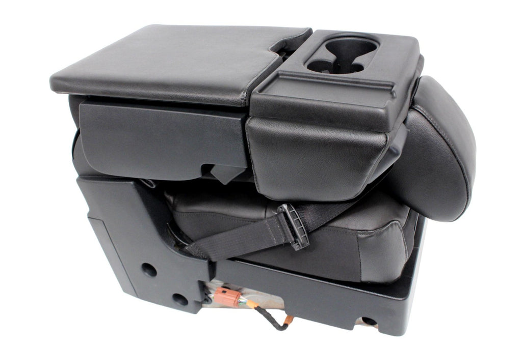 2015 - 2025 Ford F150 Super Duty Jump Seat Center Console, Black Leather Lariat