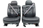 1999 - 2002 GMC Sierra Chevy Silverado Seats, Graphite Off-Black Leather, Power