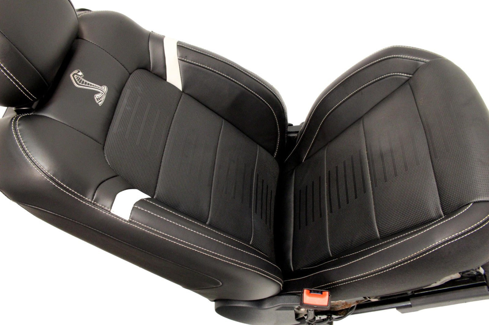 2015-2023 Ford Mustang Seats Set, Shelby GT500 Coupe Black Leather Heated Cooled