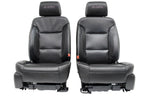 2014 - 2019 Sierra Chevy Silverado Seats Set, High Country Power Black Leather