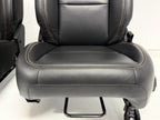 2018 - 2026 Jeep Wrangler JL Seats Set, 2-Door MOPAR Black Leather Orange Stitch