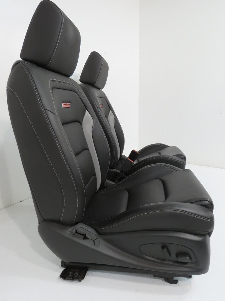 2016 - 2024 Camaro Seats, Front Rear Coupe, 2SS Black Leather Heated Ventilated