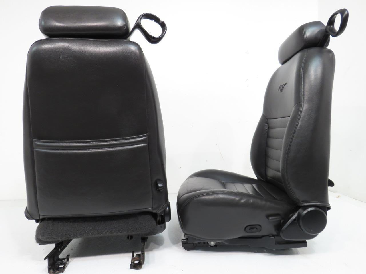 1994 - 2004 Ford Mustang Convertible Seats, GT Black Leather w/ Power Driver OEM