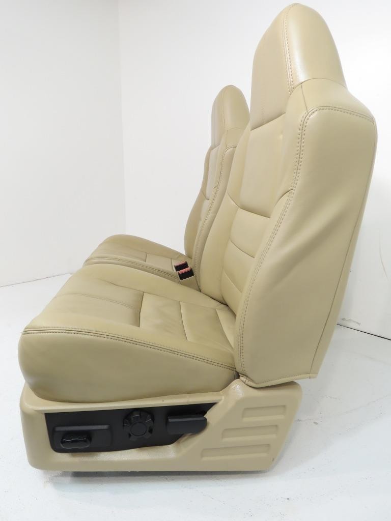 2008 - 2010 Ford Super Duty Crew Cab Seats Set Lariat Tan Leather Heated Powered