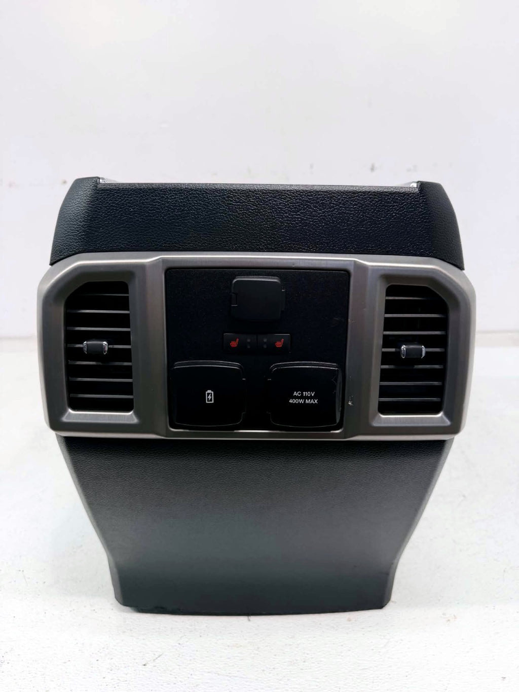 15-22 Ford F150 Super Duty Center Console Black Platinum Red Stitch w/o Shifter