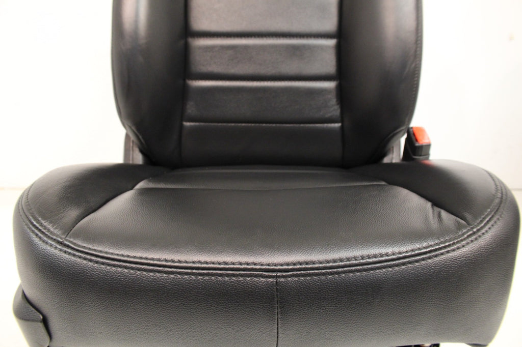 2002 - 2018 Dodge Ram Seats Set, Crew Cab Roadwire Black Leather w/ Power Driver